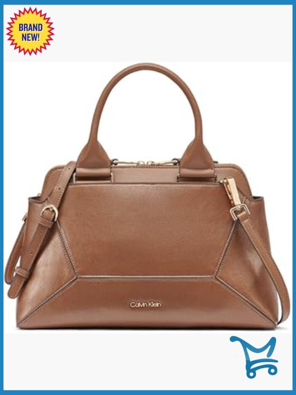 Vegan Leather Satchel with Organizational Pockets, Top Handle Bag
